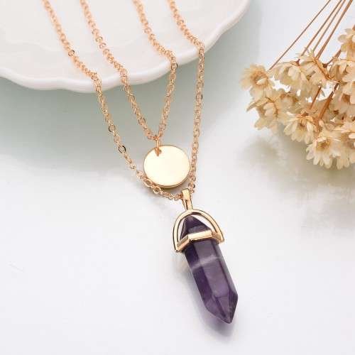 Chakra healing pendant with multi chain and charm..Various stones to choose from.LOWEST SHIPPING