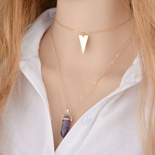 Chakra healing pendant with multi chain and charm..Various stones to choose from.LOWEST SHIPPING