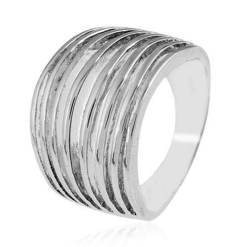 Silver plated dome ring..