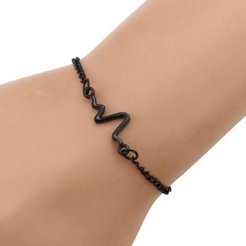 Black or gold heart beat bracelet...
