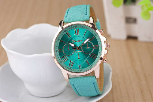 Geneva ladies pu leather and analog watch ** LOWEST SHIPPING