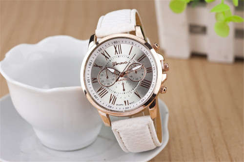 Geneva ladies pu leather and analog watch ** LOWEST SHIPPING
