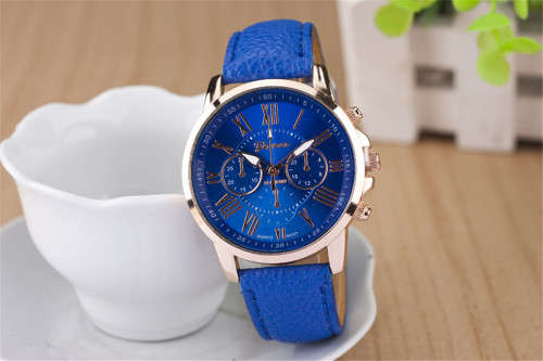 Geneva ladies pu leather and analog watch ** LOWEST SHIPPING