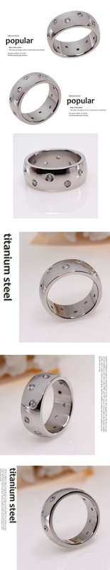 Exquisite titanium and zircon ring