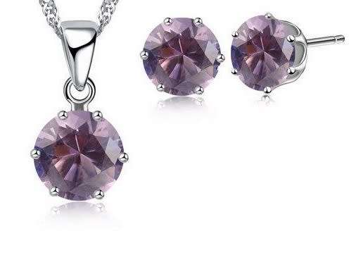 Stunning 3 piece CZ silver filled set.. LOWEST shipping!