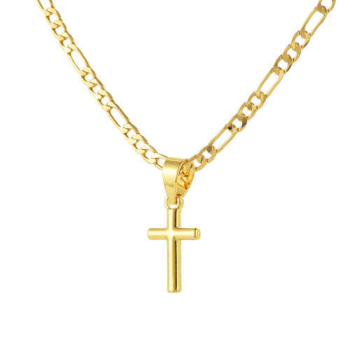 9CT GP cross and figaro chain