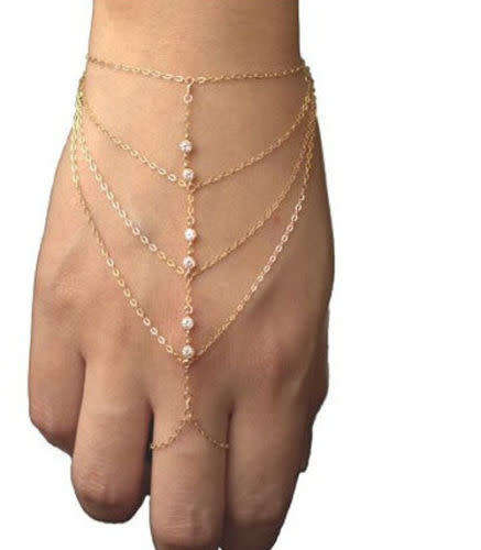 Stunning silver hand bracelet.. LOWEST SHIPPING