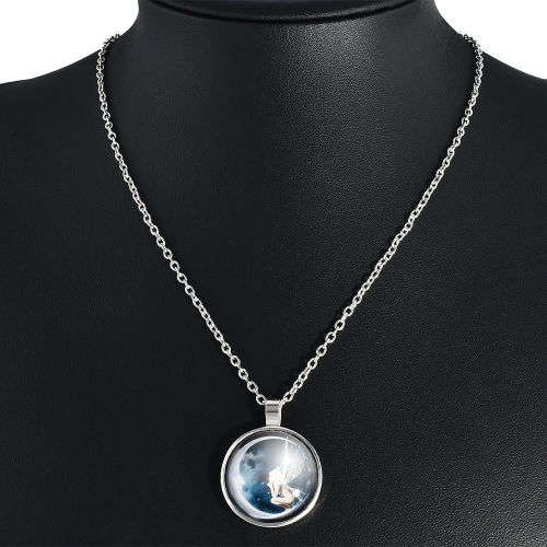 Absolutely stunning Fairy and the moon pendant and chain..LOWEST SHIPPING