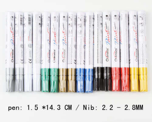 Waterproof Permanent Paint Marker Pen Car Tyre Tire Tread Rubber Metal. LOWEST SHIPPING