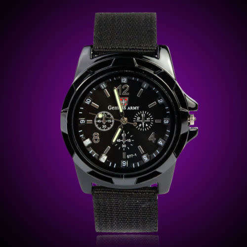 Canvas Analog Quartz Waterproof  Military Watch