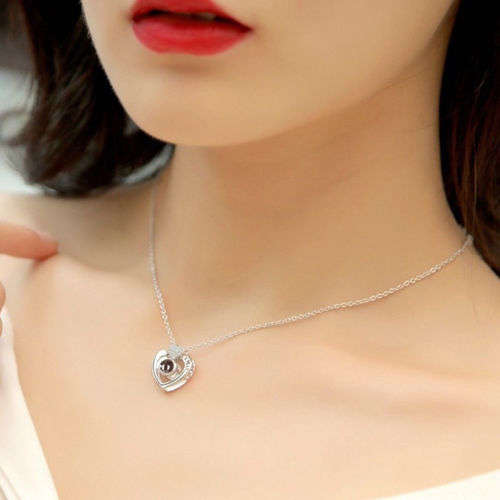 2018 Projection 100 Languages I Love You Charm Pendant Necklace  .. LOWEST SHIPPING