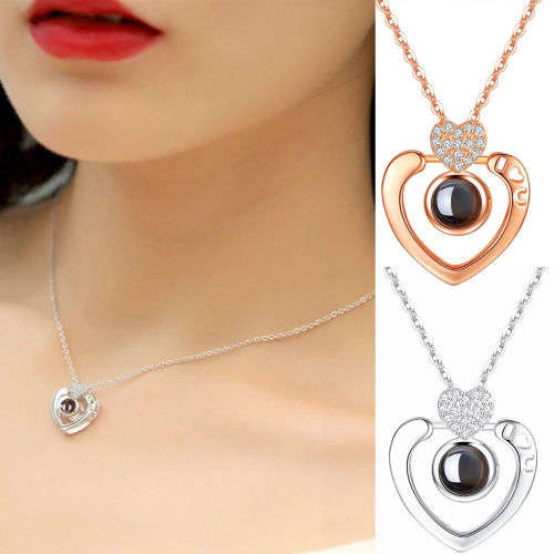 2018 Projection 100 Languages I Love You Charm Pendant Necklace  .. LOWEST SHIPPING