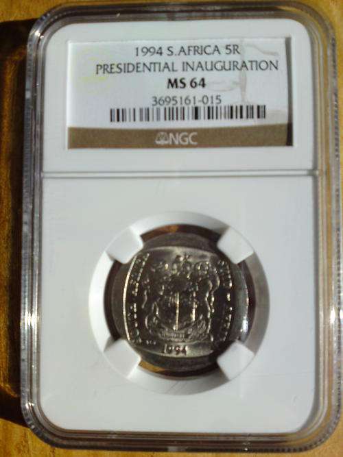 1994 MS64 NGC graded Mandela R5