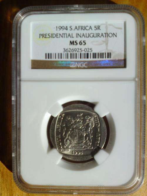 1994 MS65 NGC graded Mandela R5