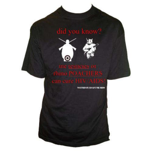 Save the Rhino Shirt - Crazy Special Auction no reserve S/M/L