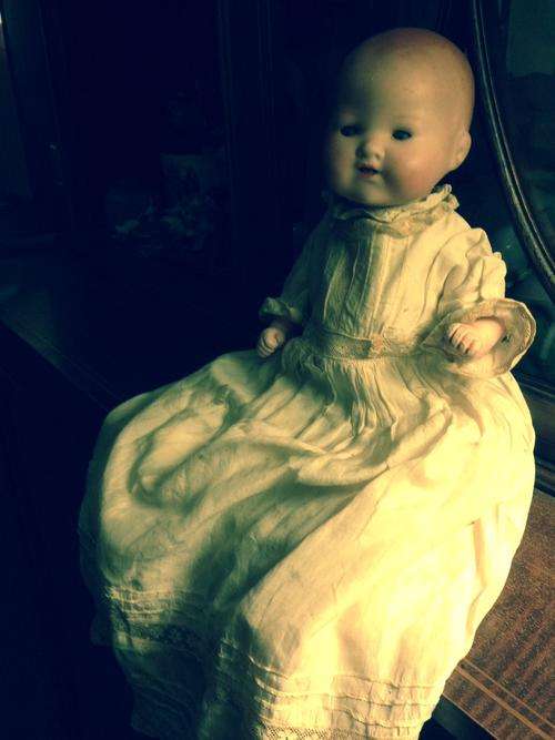 Antique Porcelain AM Bisque Doll 351/1K from Germany
