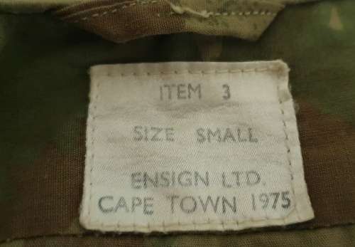 KOEVOET. CAMO LONG SLEEVE BUSH SHIRT. BATTLE WORN. FIRST INTAKE 1979.