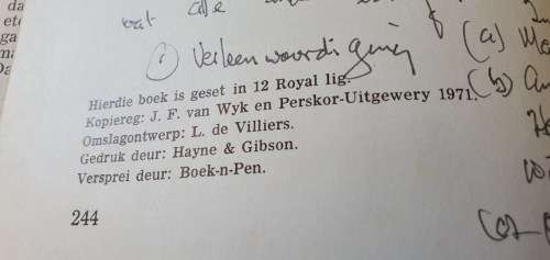 DIE MAUSER KNAL.  JF van WYK.