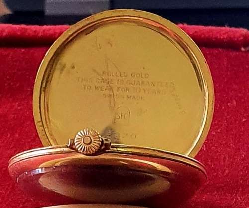 POCKET WATCH. ANTIQUE. CYMA DELUX. ROLLED GOLD. 15 JEWELS. SWISS MADE.
