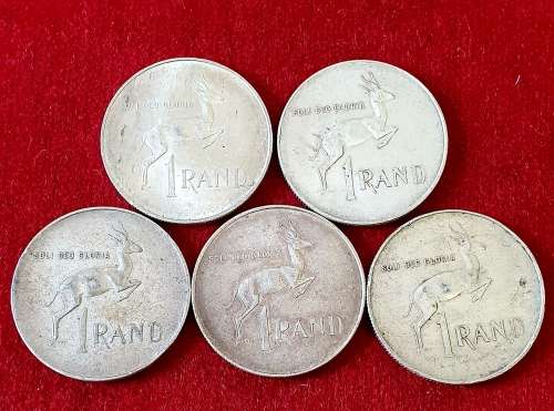 SILVER 1966 ONE RANDS ...... 5 X UP FOR AUCTION.