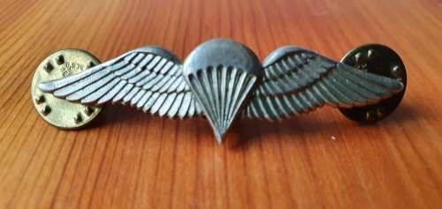 ANGOLA  BUSH WAR / SADF 1 PARACHUTE BATTALION SENIOR PARATROOPER MESS DRESS WINGS. 1979 ISSUED.