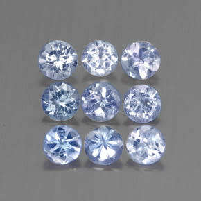 TANZANITES. NATURAL MINED. 0.04cts. 2.00mm ( 9 X GEMS ) IDEAL FOR  RING SETTING!