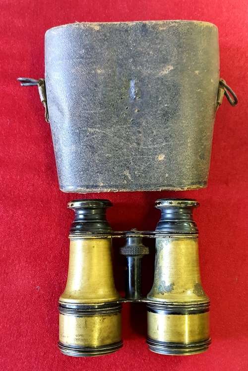 WW1 . FRENCH OFFICERS BRASS BINOCULARS. JUMELLE MARINE. FIELD GLASSES.