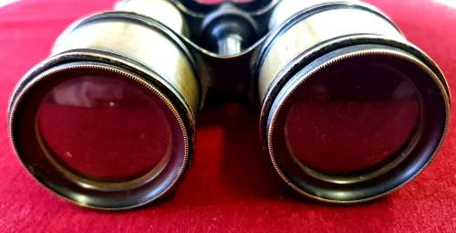 WW1 . FRENCH OFFICERS BRASS BINOCULARS. JUMELLE MARINE. FIELD GLASSES.