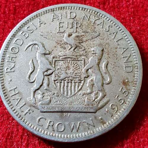 RHODESIA  AND NYASALAND. HALF CROWN. 1955. EXCEPTIONAL CONDITION(A).