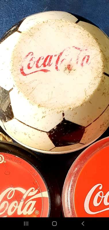 COKE YO YO s. 4 X . RUSSEL, DUNCAN, TOTAL,SOCCER BALL .
