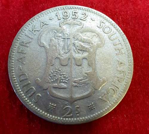 2 SHILLINGS 1952 SOUTH AFRICA . 3 X COINS. SILVER 33 gr