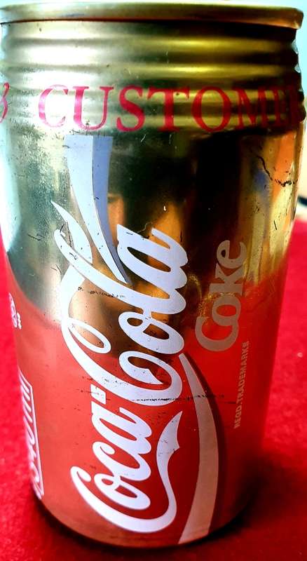 COCA COLA 1993 . VERY LIMITED EDITION. GOLD CAN. CUSTOMER APPRECIATION.