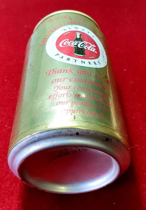 COCA COLA 1993 . VERY LIMITED EDITION. GOLD CAN. CUSTOMER APPRECIATION.