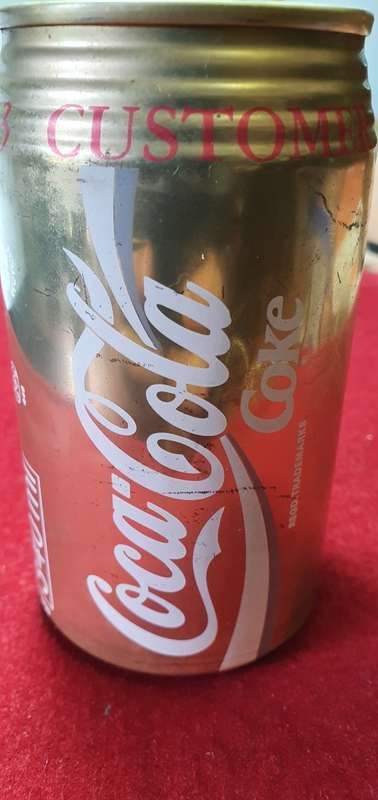 COCA COLA 1993 . VERY LIMITED EDITION. GOLD CAN. CUSTOMER APPRECIATION.