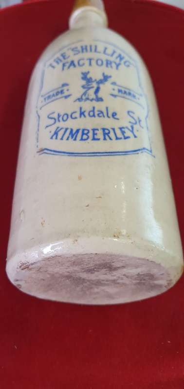 THE "SHILLING" FACTORY KIMBERLEY GINGER BEER BOTTLE. 1892