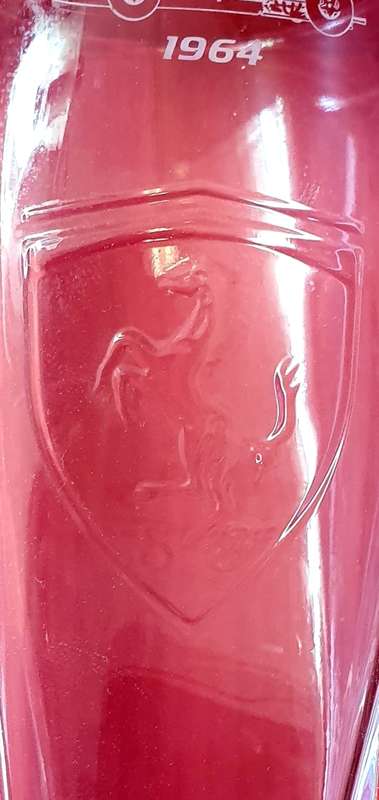 OFFICIAL SHELL FERRARI 1964 COLLECTIBLE GLASS SEALED IN  BOX.