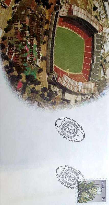 GOLD EMBOSSED ELLIS PARK STADIUM INAUGURATION. MEI 1982 . LIMITED EDITION .