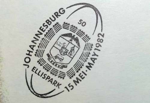 GOLD EMBOSSED ELLIS PARK STADIUM INAUGURATION. MEI 1982 . LIMITED EDITION .