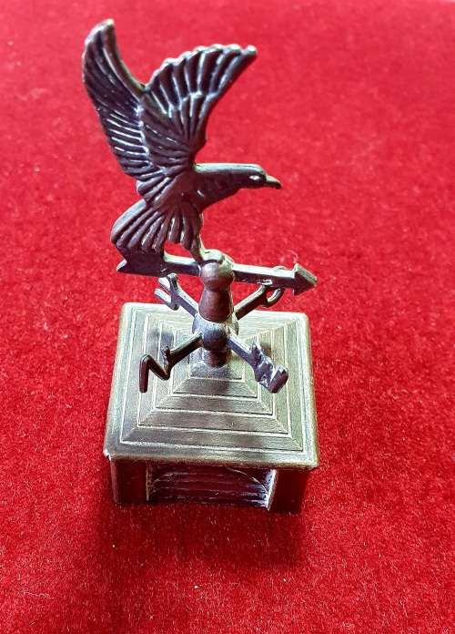 VINTAGE BRONZE DIECAST ANTIQUE CHIMNEY DIRECTION CAP MODEL.1970's. FINE DETAIL WITH WORKING PARTS!!