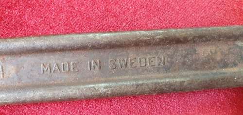 2 X ANTIQUE BAHCO MADE IN SWEDEN SHIFTING SPANNERS. 18" & 15"