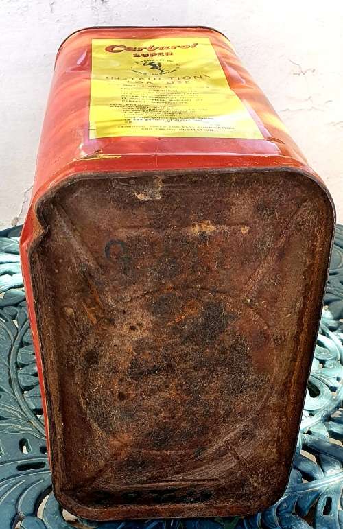 1960 ORIGINAL CARBUROL SUPER  5 GALLON MOTOR OIL DRUM.