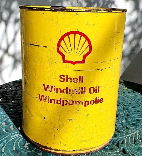 SHELL WINDPOMPOLIE ORIGINAL 20L VINTAGE CAN.