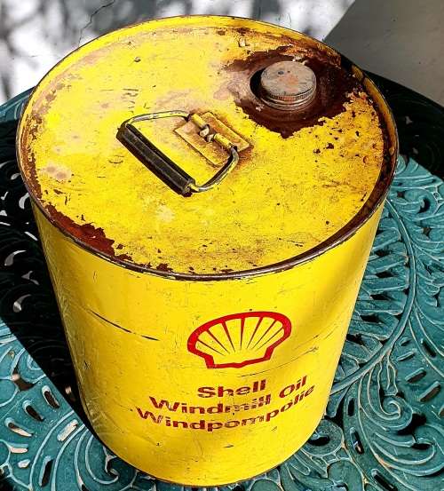SHELL WINDPOMPOLIE ORIGINAL 20L VINTAGE CAN.