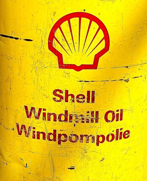 SHELL WINDPOMPOLIE ORIGINAL 20L VINTAGE CAN.