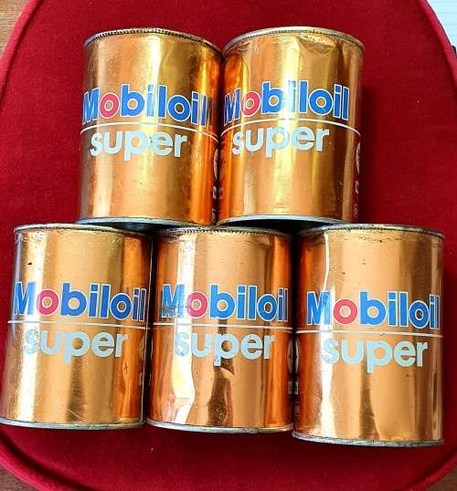 MOBIL SUPER VINTAGE OIL 500ML  CANS. ORIGINAL PEGASUS