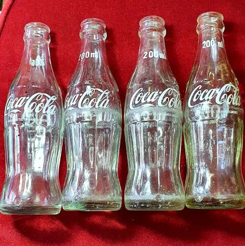 COCA-COLA VINTAGE 200ML THICK GLASS  BOTTLES