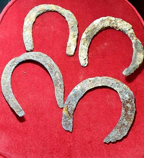 ANGLO BOER WAR ERA .HORSE SHOES. DUG UP AT  IMPERIAL YEOMANRY HOSPITAL / HOTEL. DEELFONTEIN.