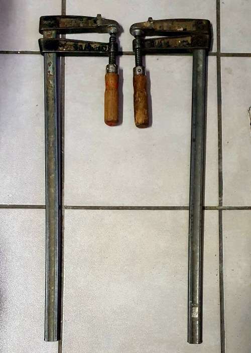 ANTIQUE BESSEY LONG BAR CLAMPS MADE IN GERMANY . ORIGINAL HANDLES !!