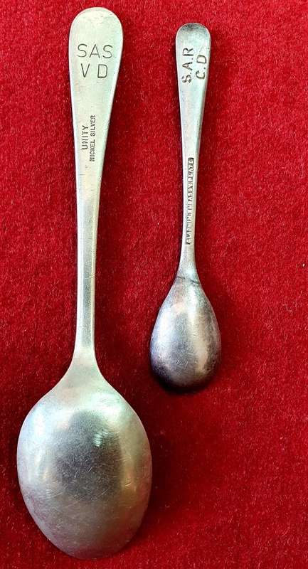 2 X ANTIQUE SAS / SAR SPOONS.