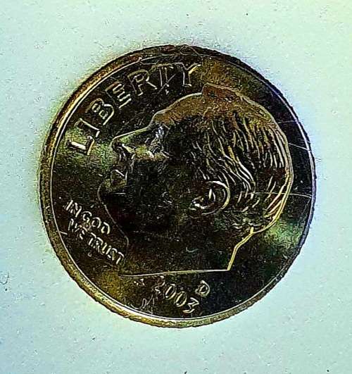BRILLIANT UNCIRCULATED .2003 ROOSEVELT 10 CENT